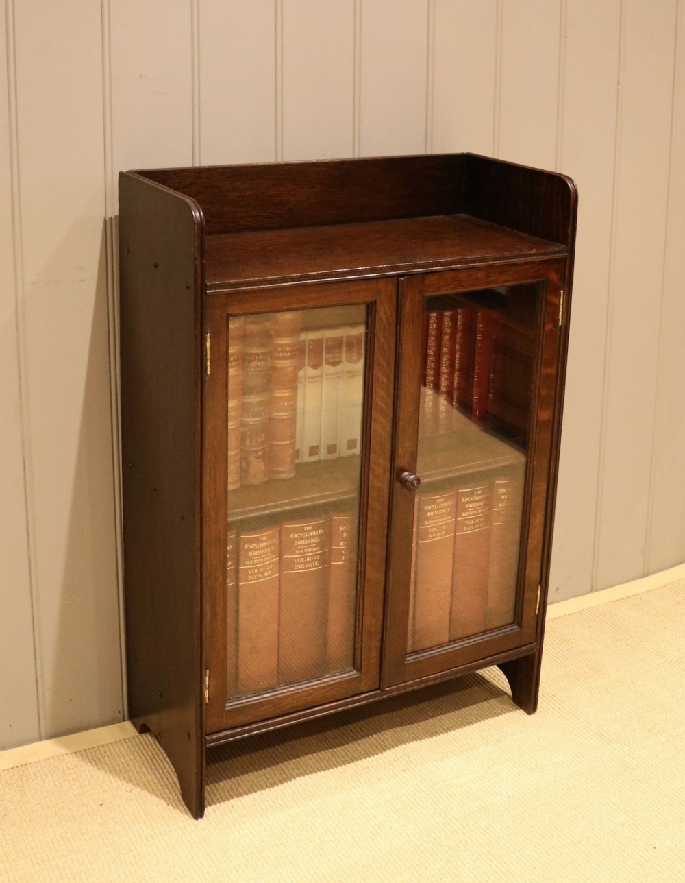 Small Proportioned Oak Glazed Bookcase View IV