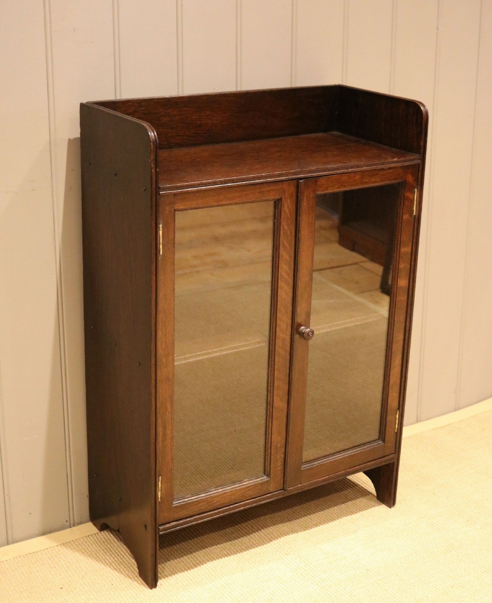 Small Proportioned Oak Glazed Bookcase View VI
