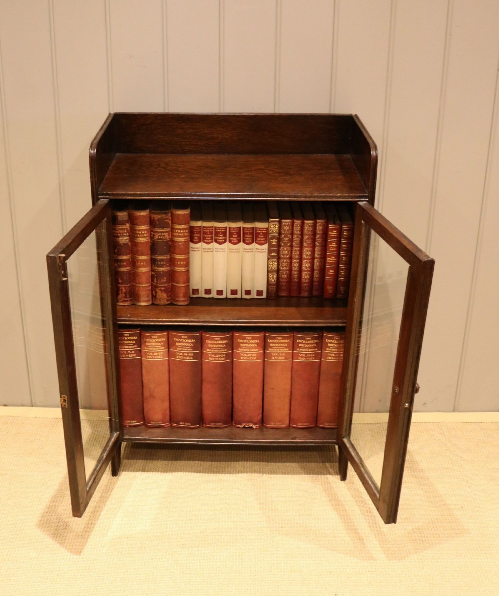 Small Proportioned Oak Glazed Bookcase View IX