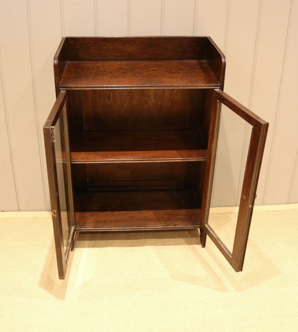 Small Proportioned Oak Glazed Bookcase View X