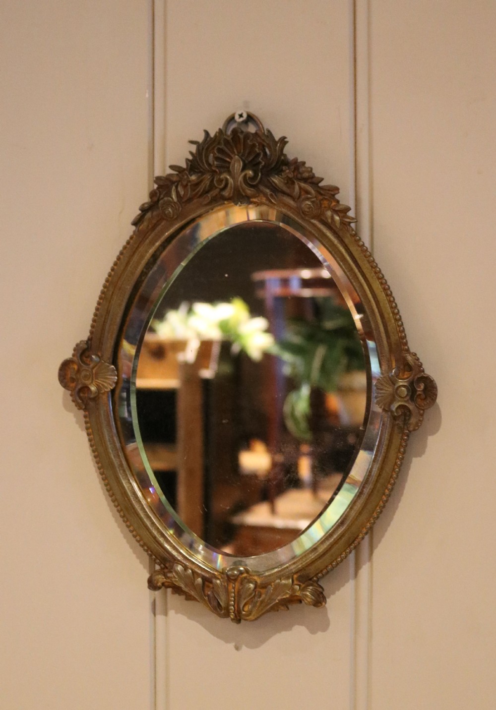 French Spelter Wall Mirror View II
