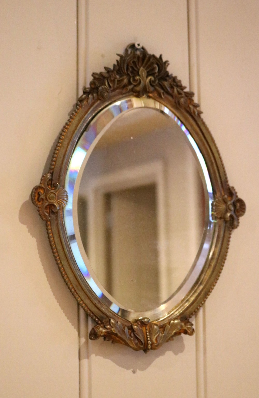 French Spelter Wall Mirror View III