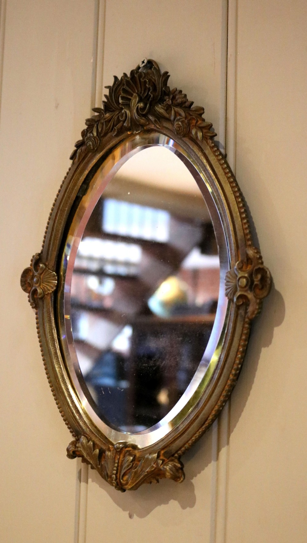 French Spelter Wall Mirror View IV