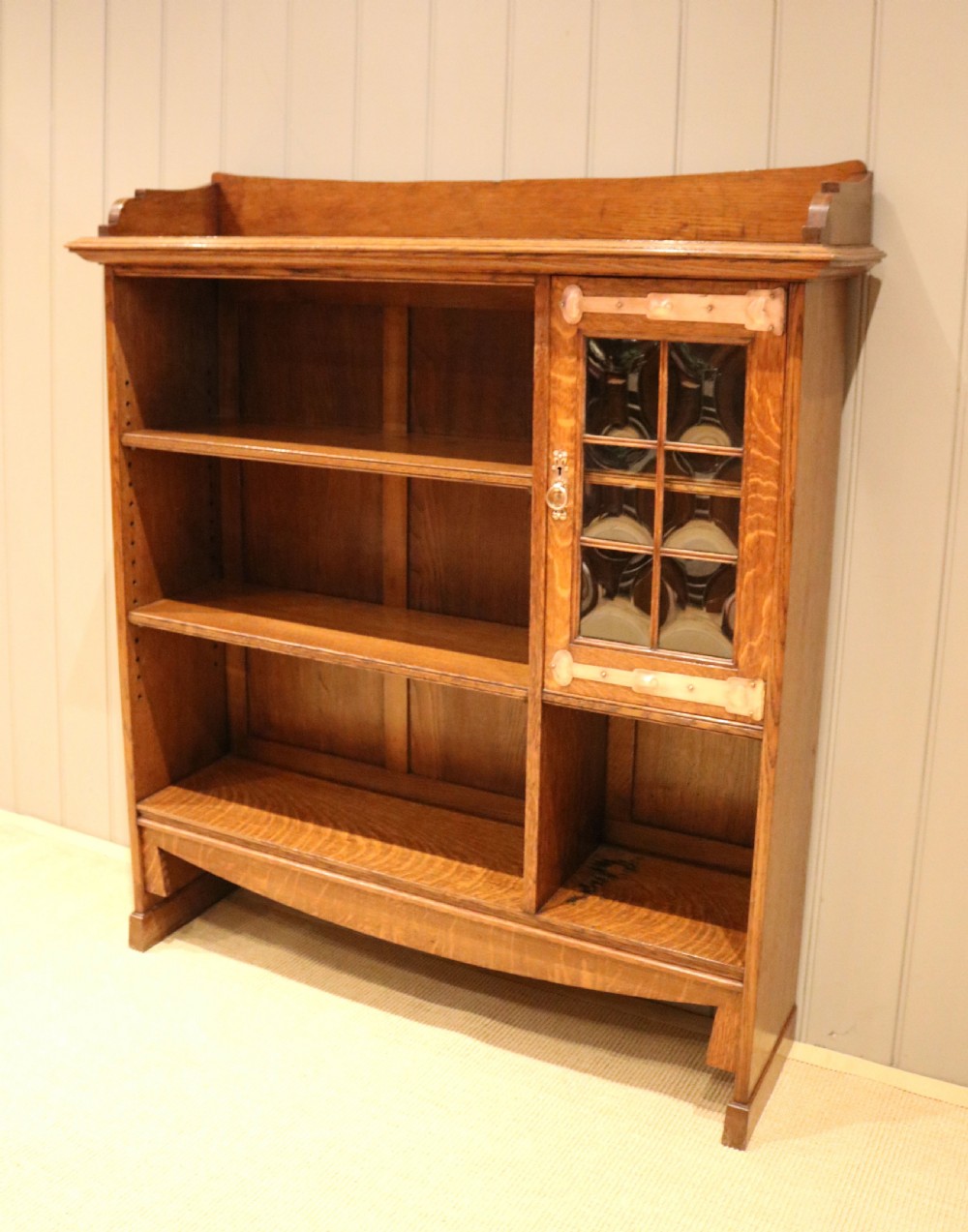 Arts & Crafts Oak Bookcase View IV