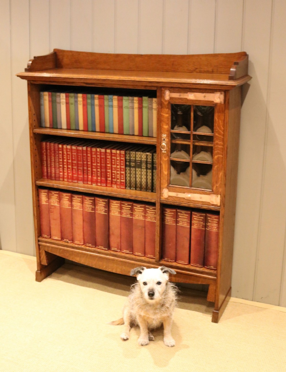 Arts & Crafts Oak Bookcase View V
