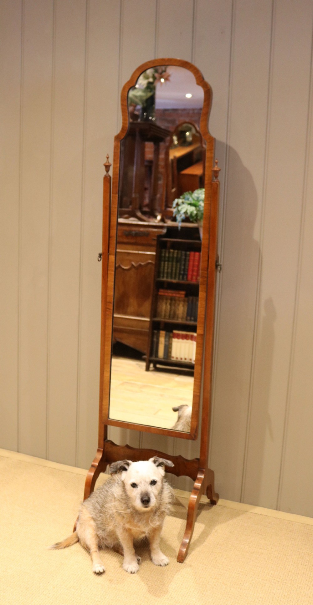 Walnut Cheval Mirror View II