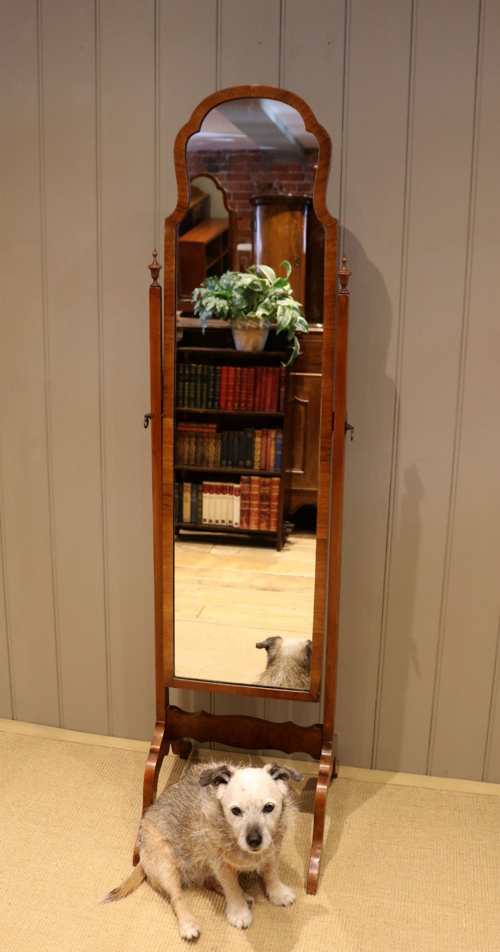 Walnut Cheval Mirror View VII