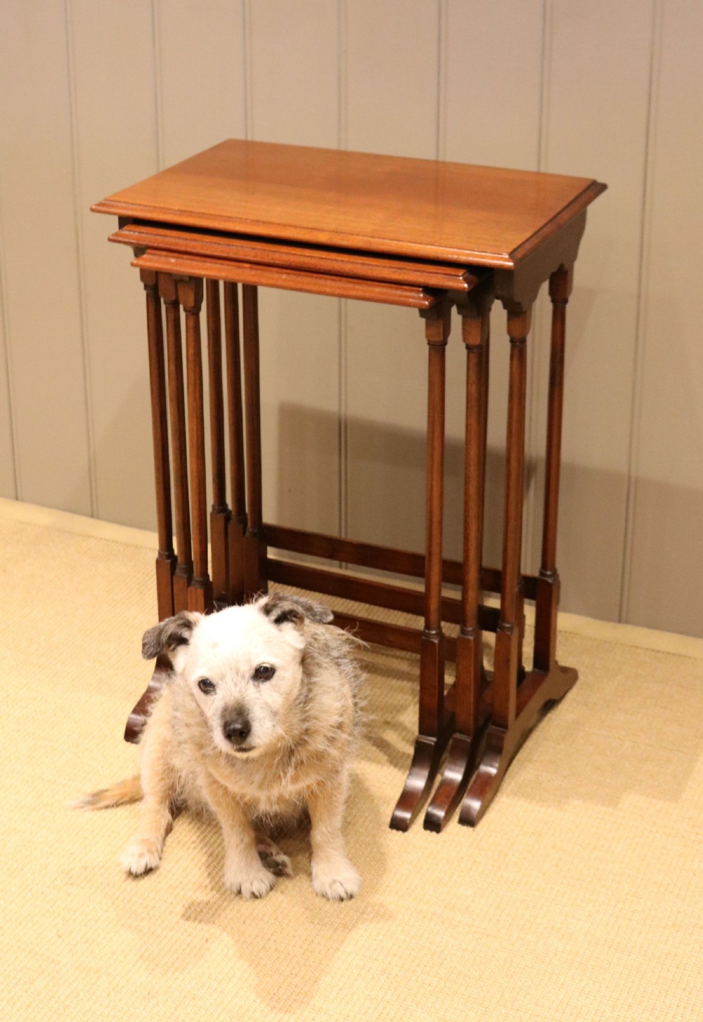 Edwardian Mahogany Nest Of Three Tables View XI