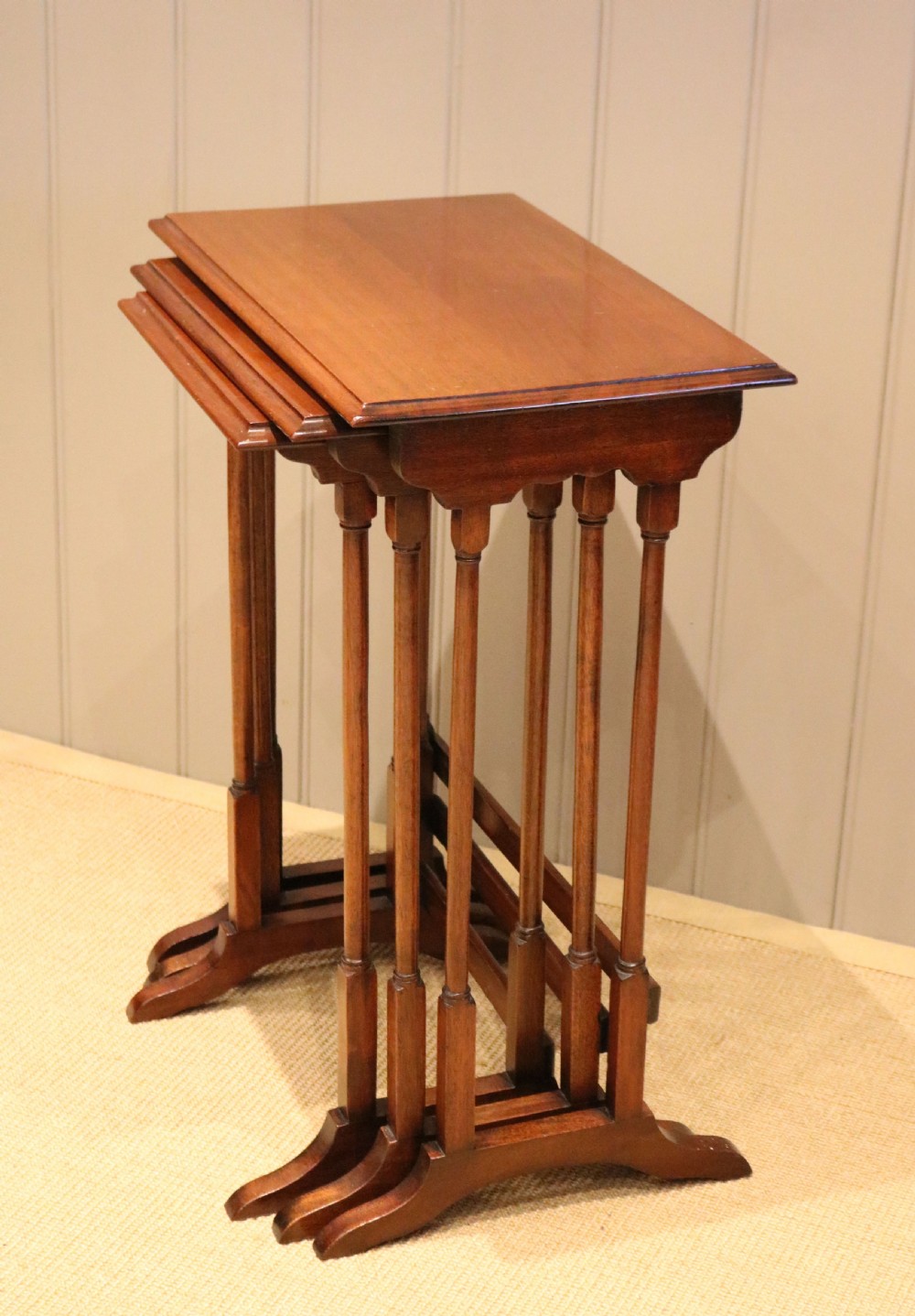 Edwardian Mahogany Nest Of Three Tables View XII