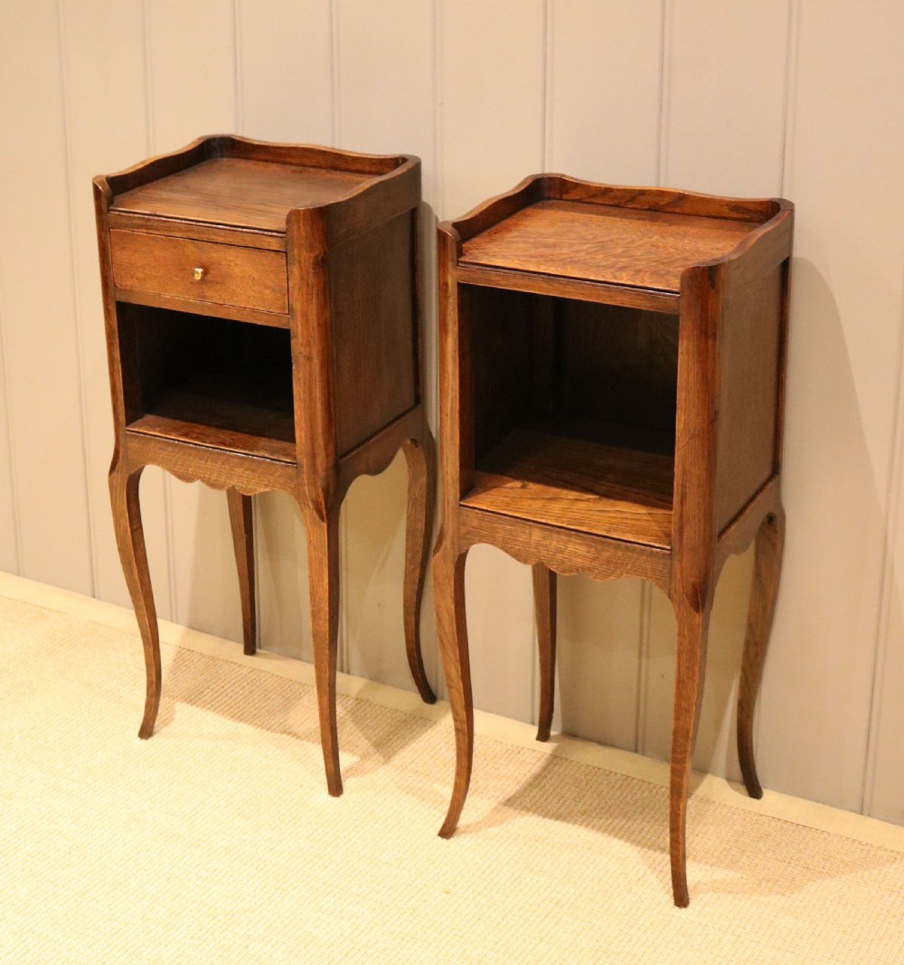 Pair Of Small Proportioned Oak Bedside Cabinets View III