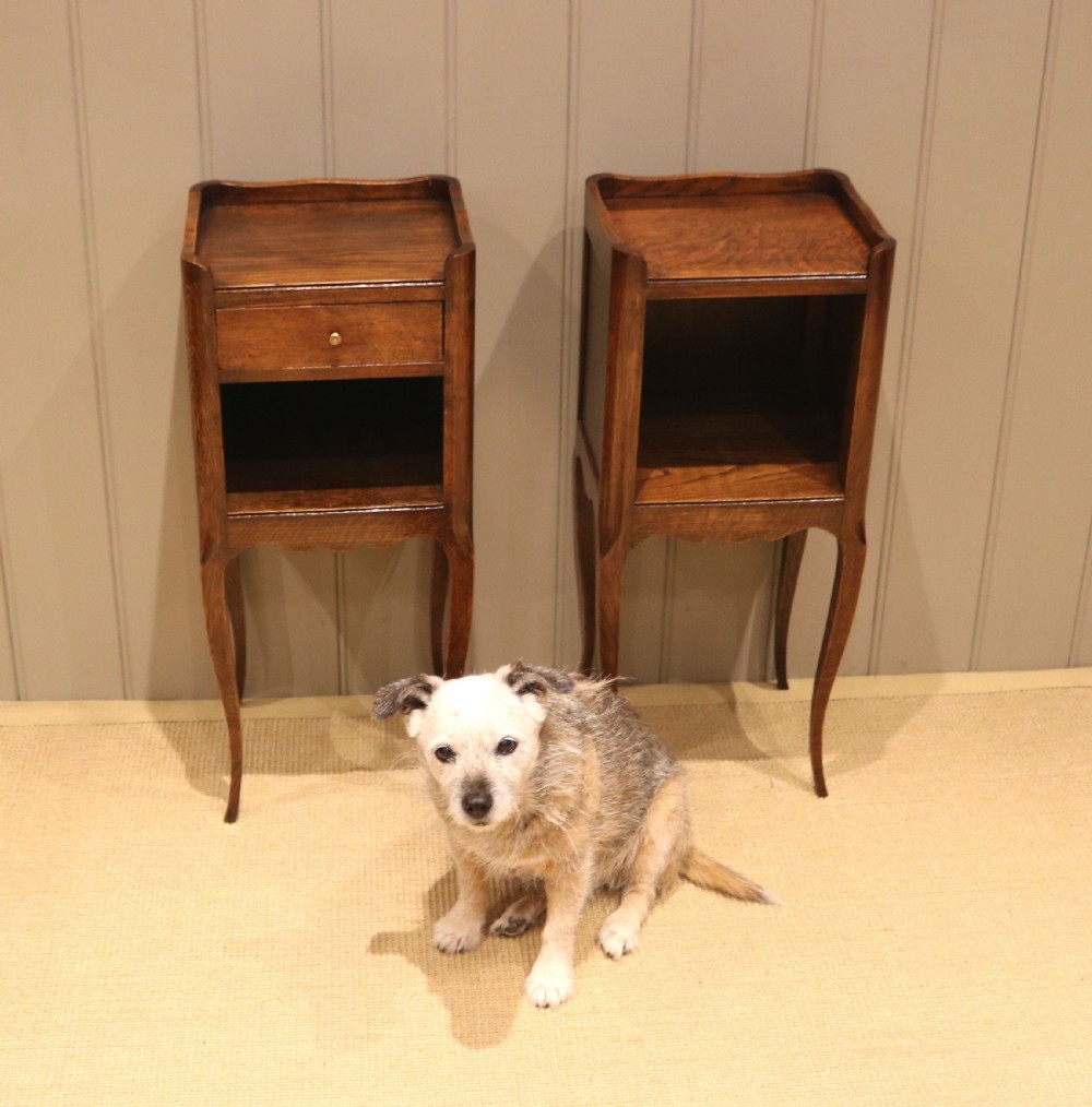 Pair Of Small Proportioned Oak Bedside Cabinets View IV