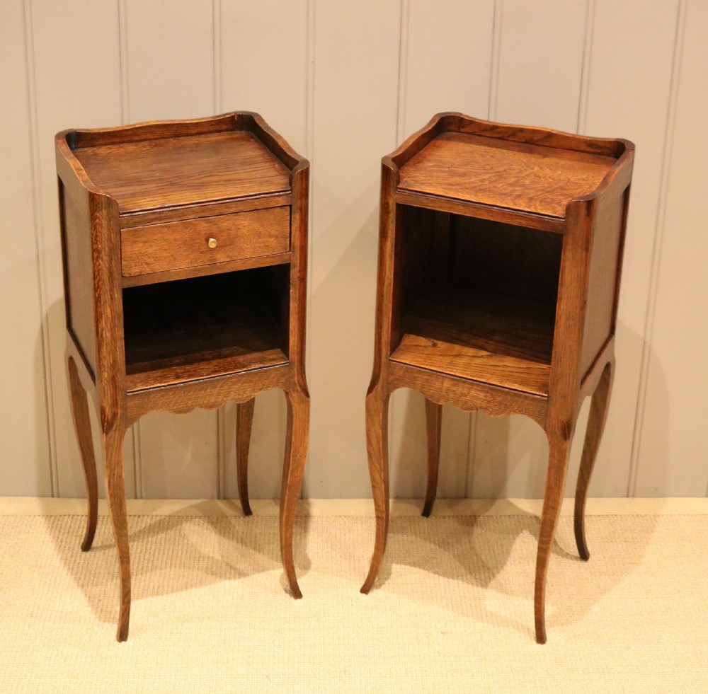 Pair Of Small Proportioned Oak Bedside Cabinets View VI