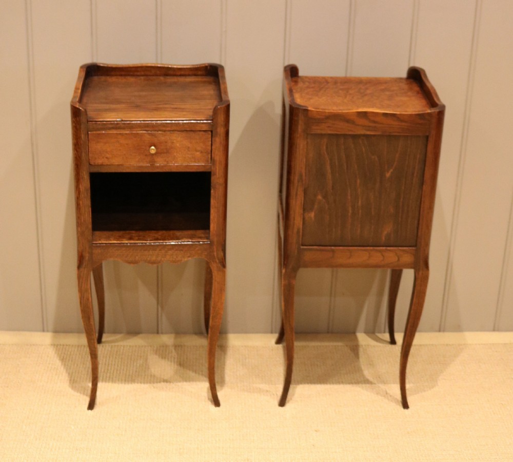 Pair Of Small Proportioned Oak Bedside Cabinets View VII