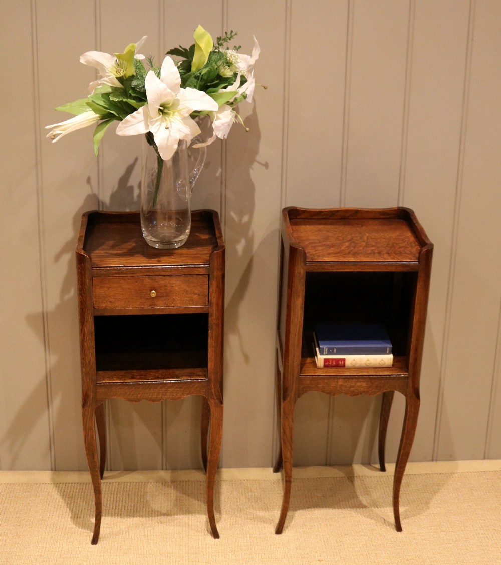 Pair Of Small Proportioned Oak Bedside Cabinets View X
