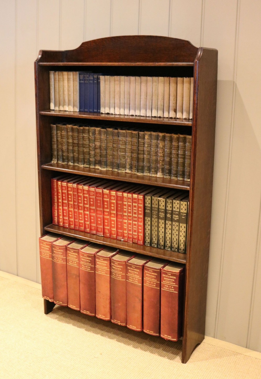 Solid Oak Open Bookcase