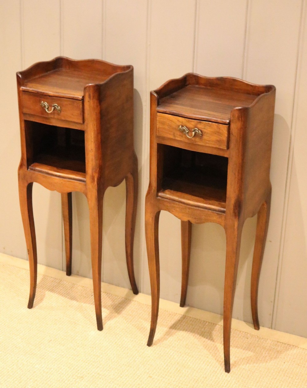 Pair Of Small Proportioned Cherrywood Bedside Cabinets