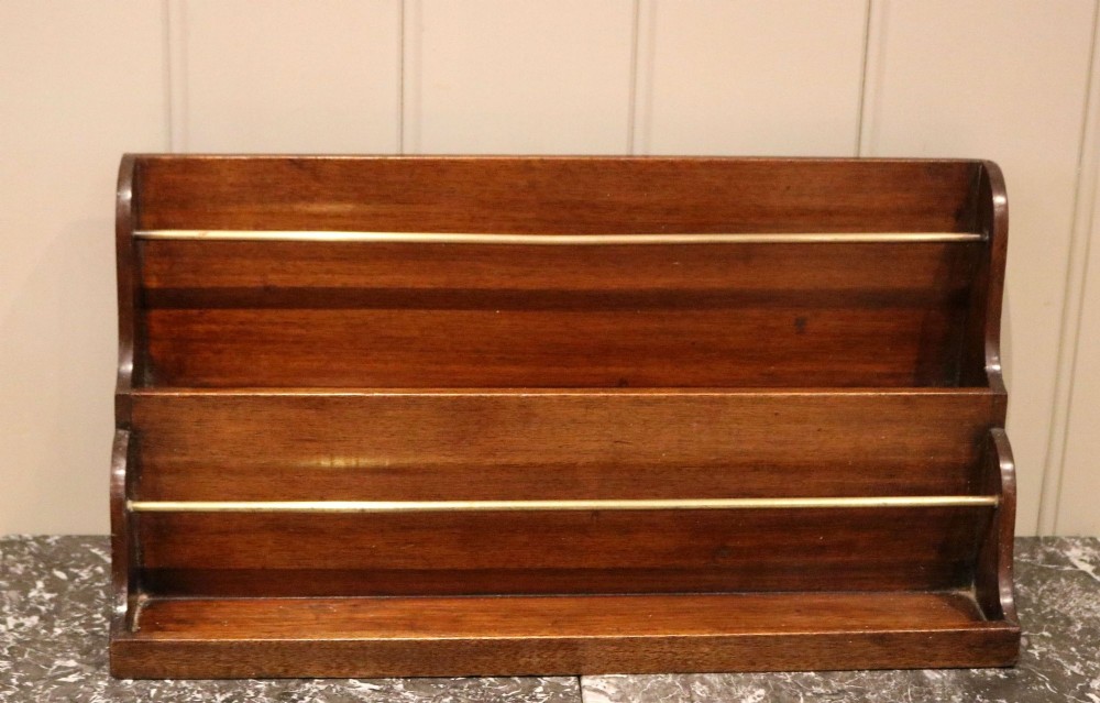 Edwardian Mahogany Stationery Rack