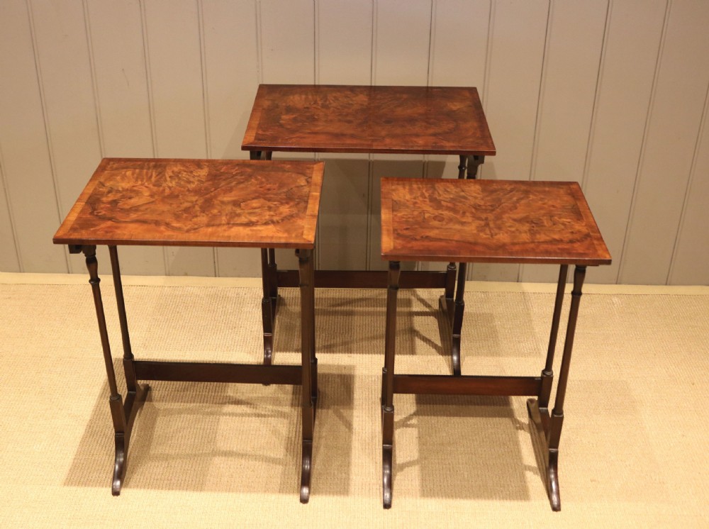 Burr Walnut Nest Of Three Tables View VII