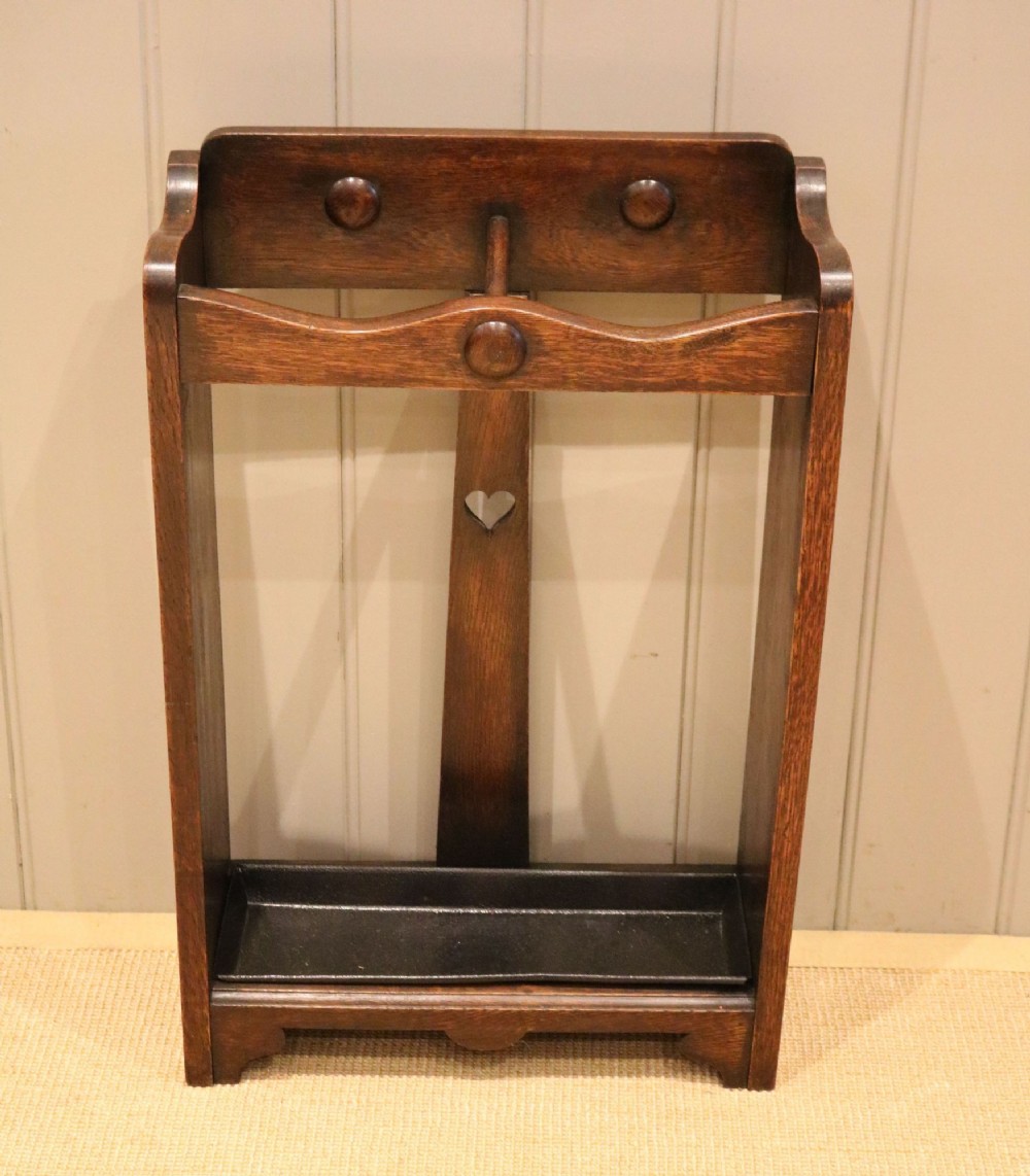Arts & Crafts Oak Stick Stand