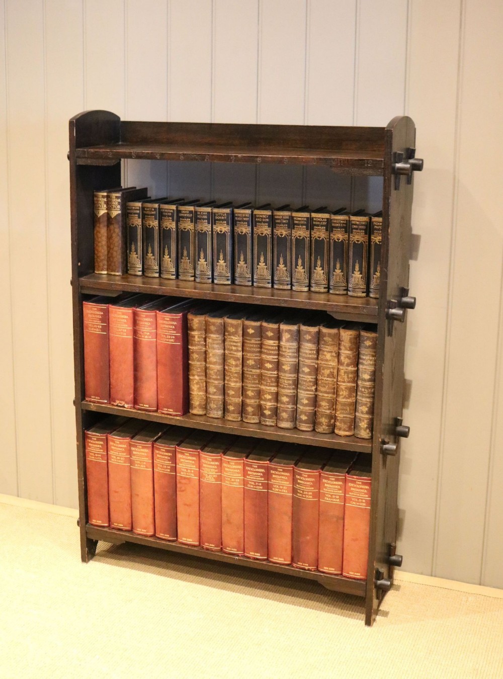 Arts & Crafts Oak Ecclesiastical Open bookcase