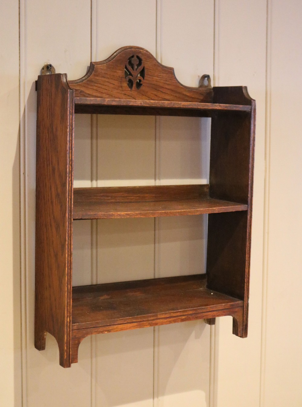Edwardian Oak Wall Shelves