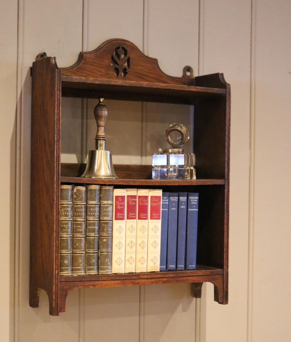 Edwardian Oak Wall Shelves View IV