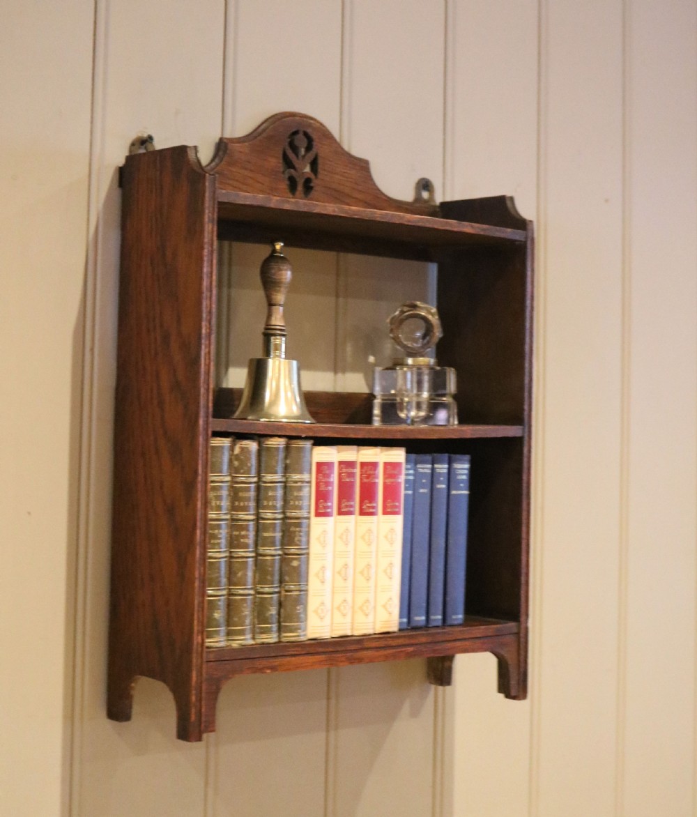 Edwardian Oak Wall Shelves View VI