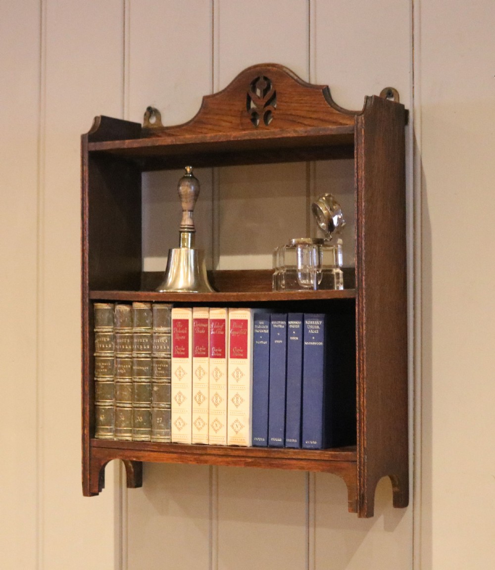Edwardian Oak Wall Shelves View VII