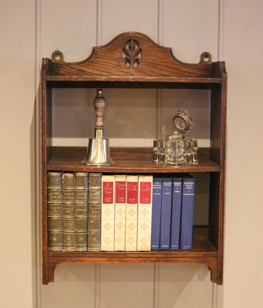 Edwardian Oak Wall Shelves View VIII