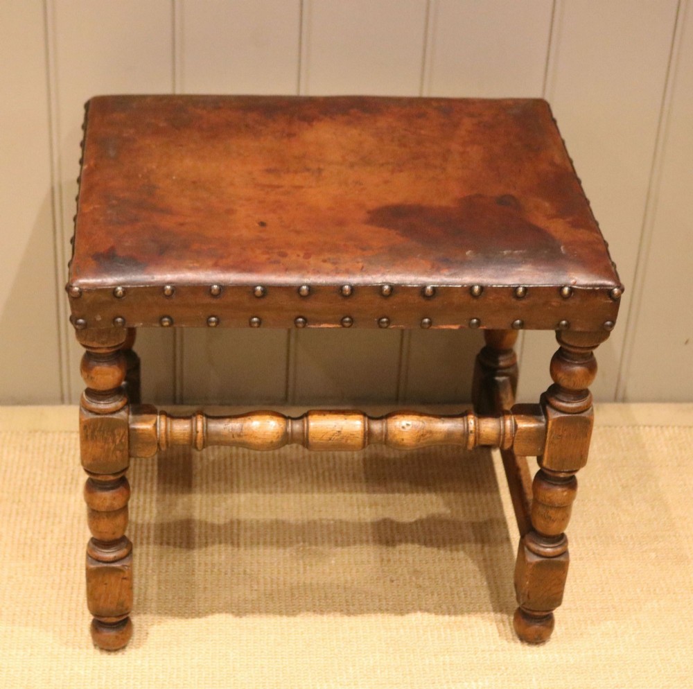 Leather Topped Stool
