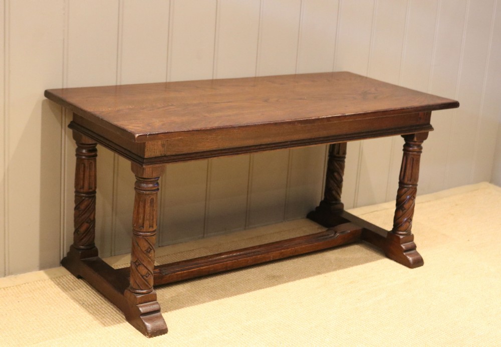 Low Solid Oak Table View XI