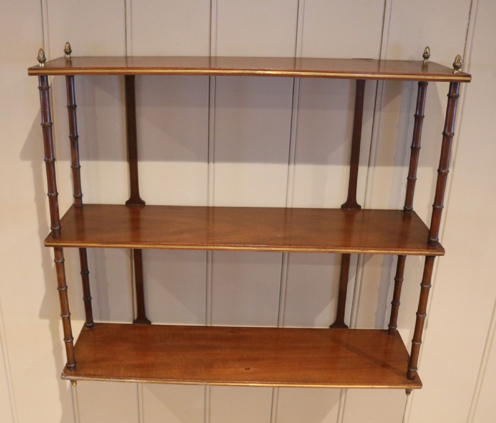 Two Tier Mahogany Wall Shelves View VII