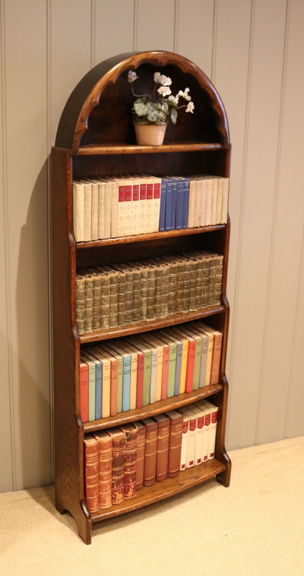 Dutch Style Arch Top Waterfall Bookcase  View V