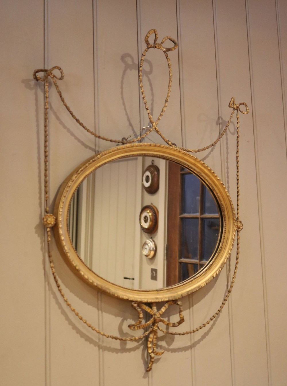 Edwardian Ornate Gesso Wall mirror