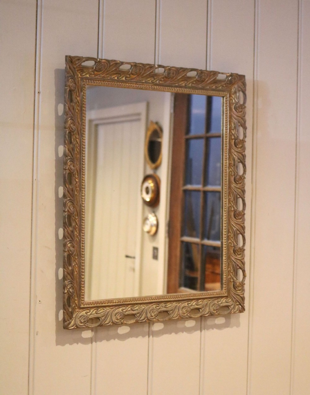 Art Nouveau Gesso Wall Mirror