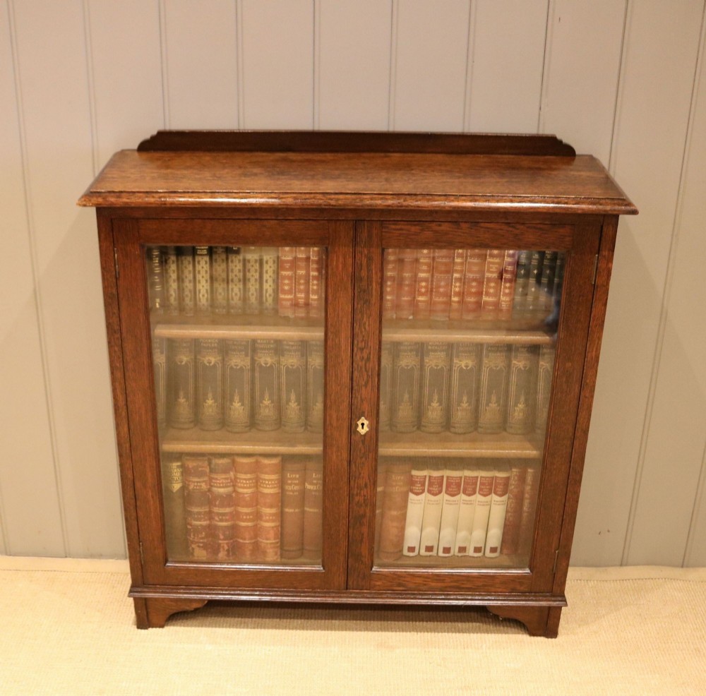 Small Proportioned Oak Glazed Bookcase