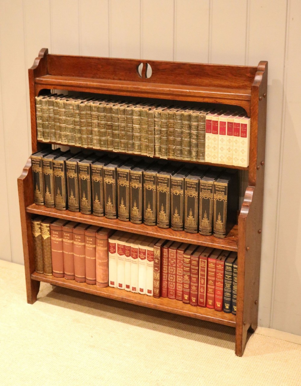 Arts & Crafts Oak Open Bookcase