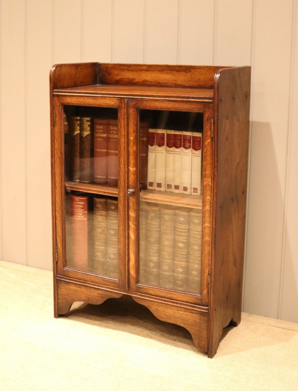 Small Oak Glazed Bookcase