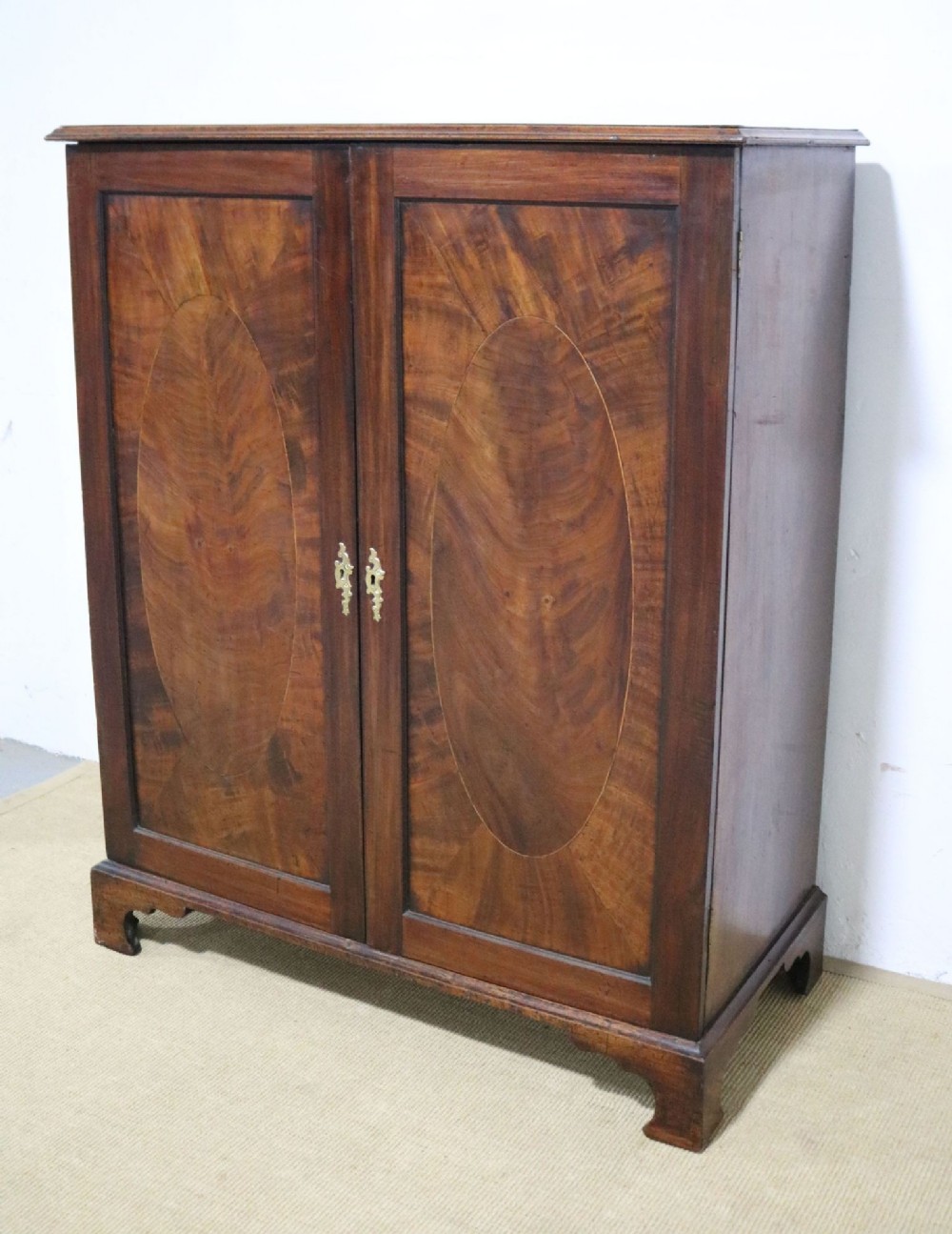 Mid 19th Century Low Mahogany Wardrobe