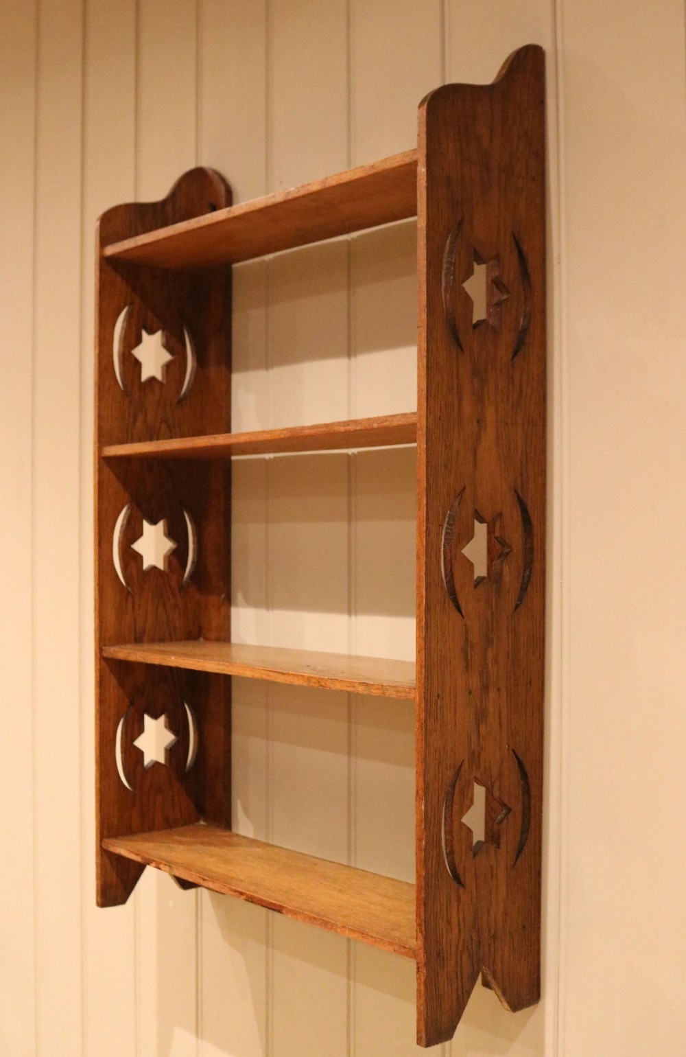 Edwardian Oak Wall Shelves
