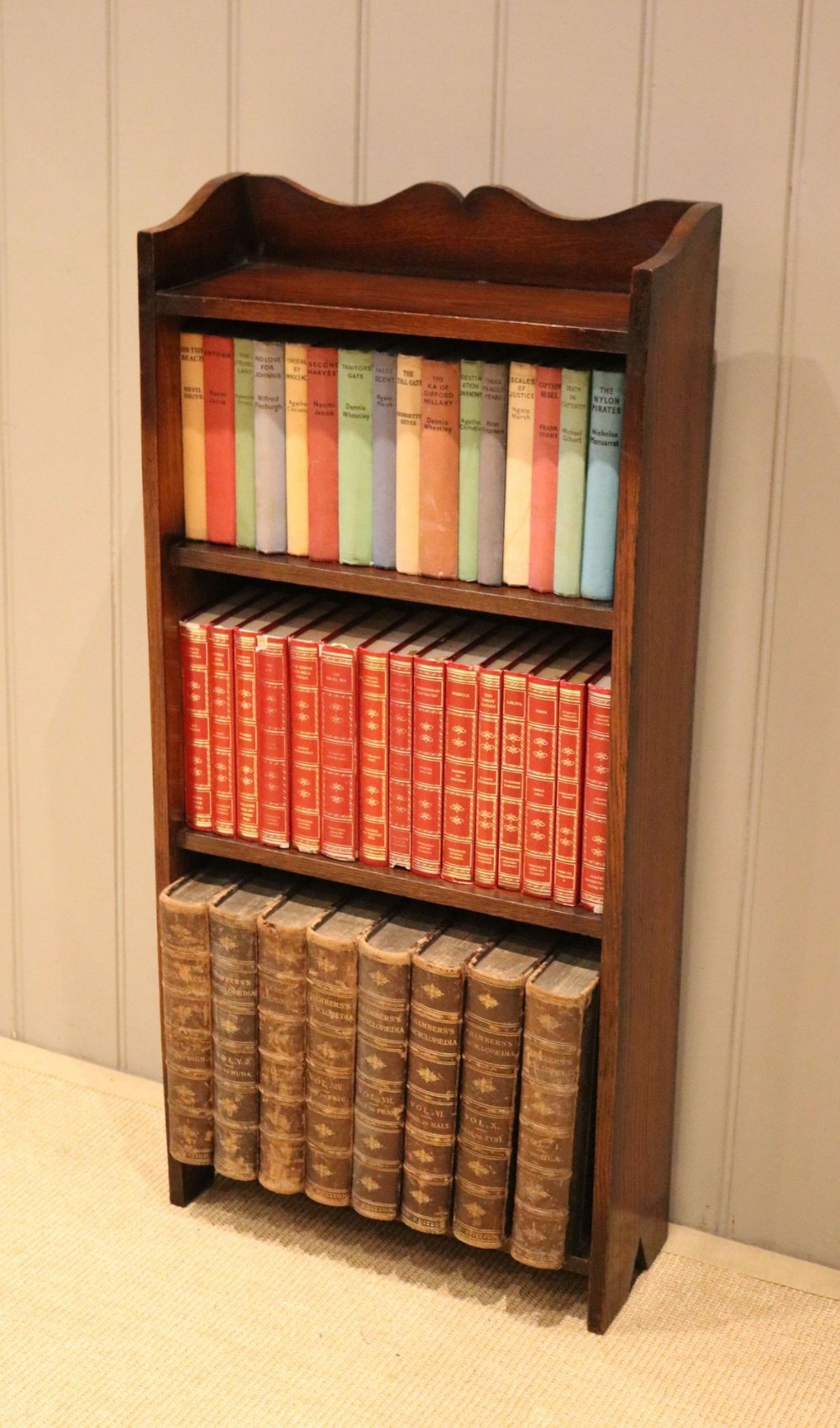 Small Proportioned Open Oak Bookcase