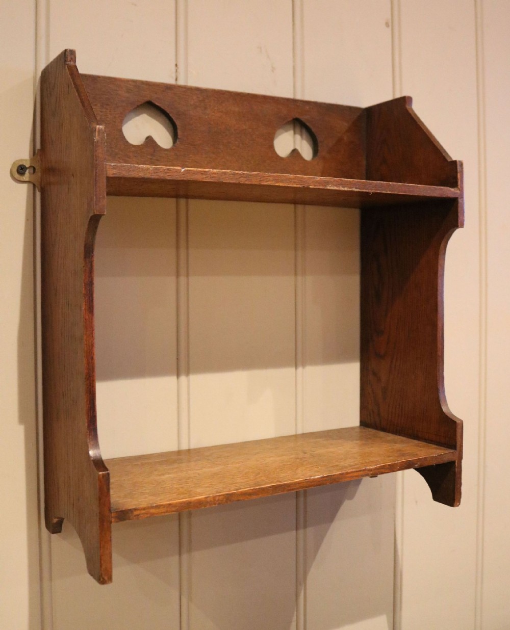 Arts & Crafts Oak Wall Shelf