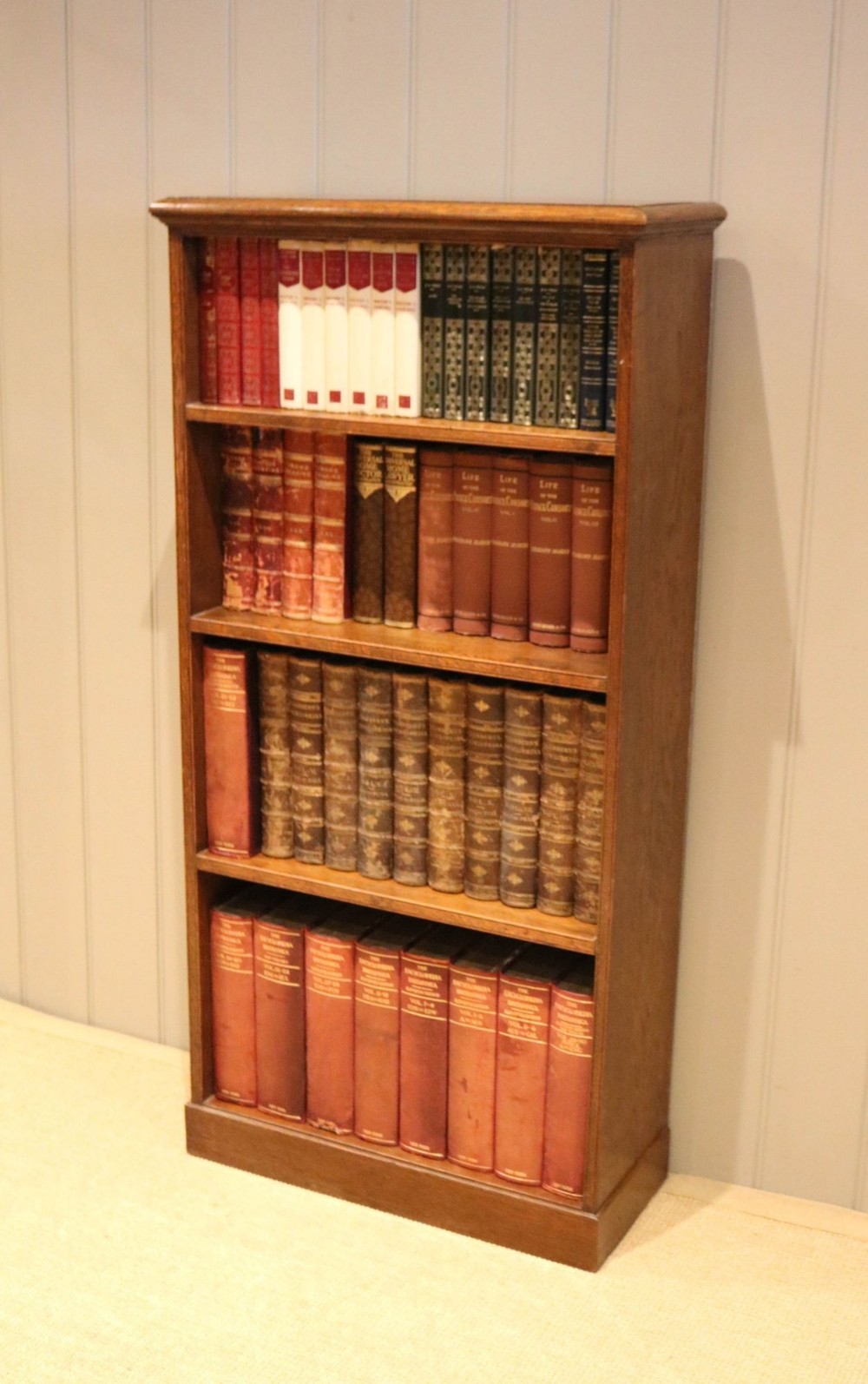 Edwardian Oak Open Bookcase