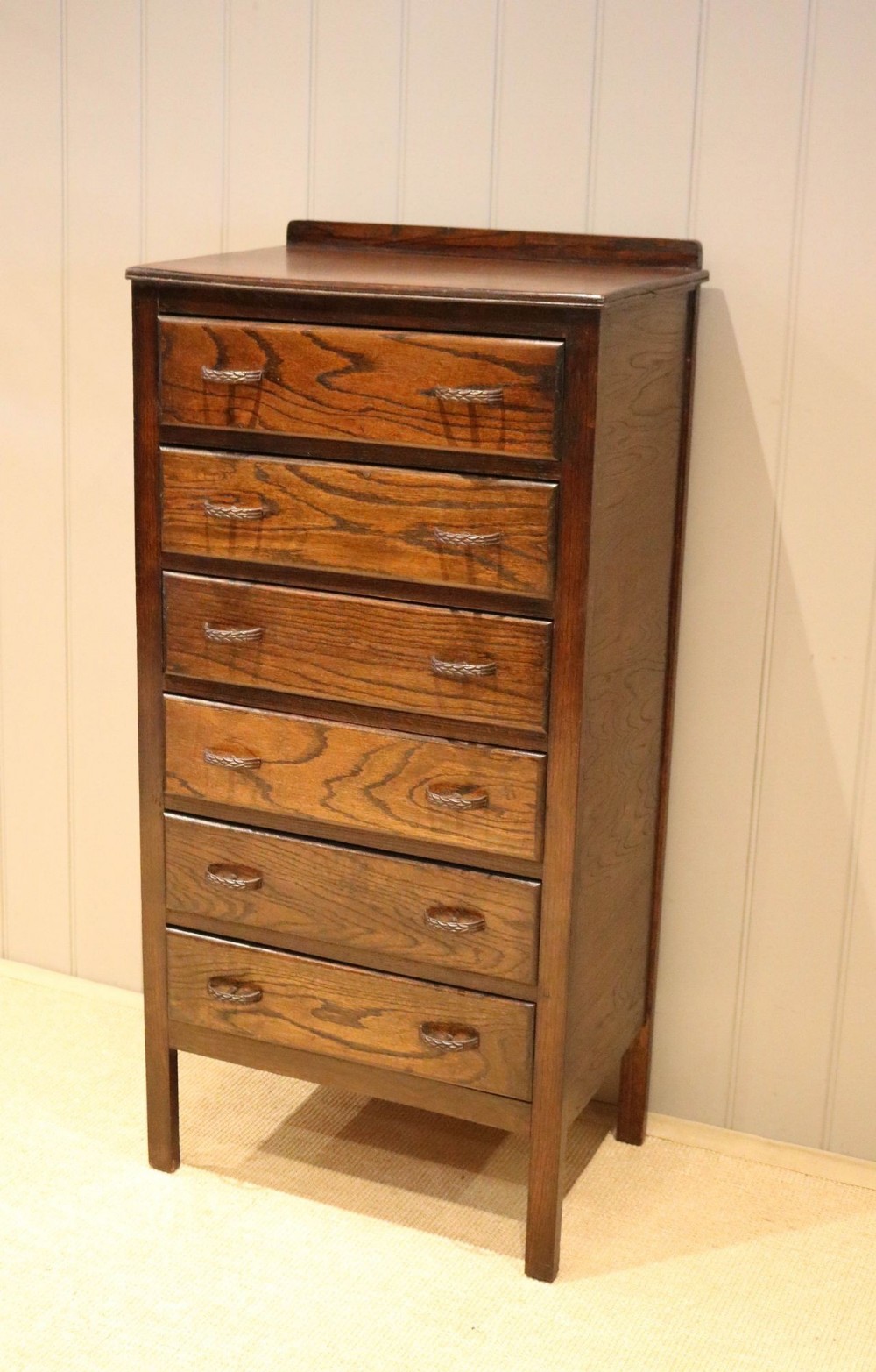 Tall Oak Chest Of Drawers
