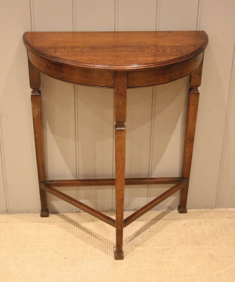 Oak Demi Lune Side Table
