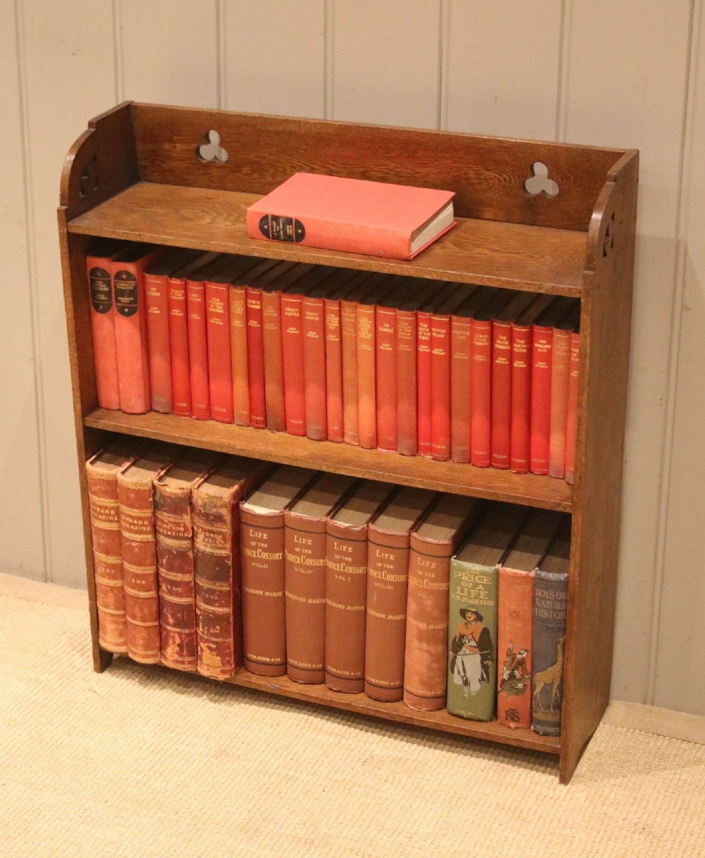 Low Open Oak Bookshelves