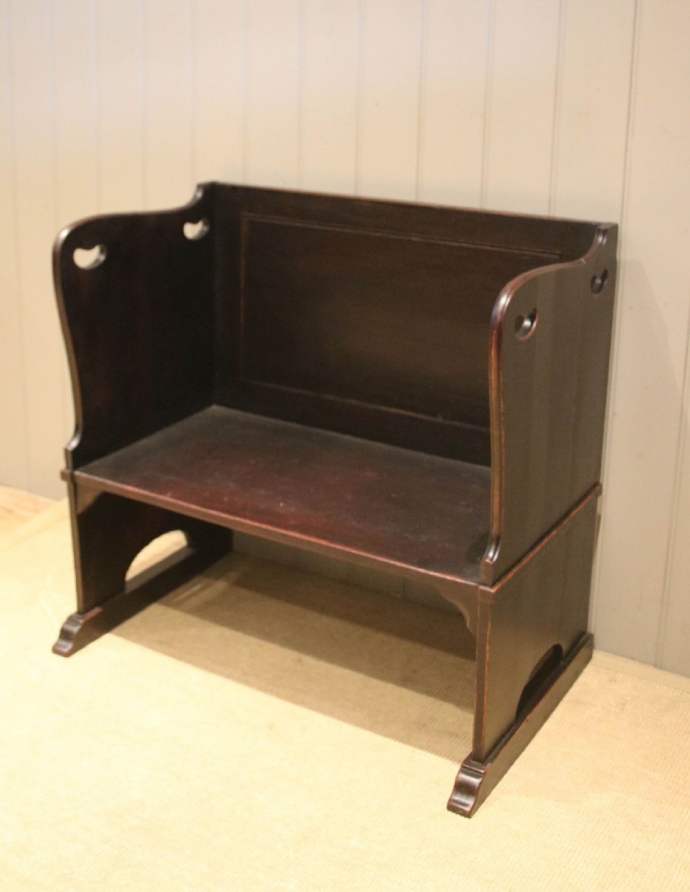 Arts & Crafts Dark Oak Bench / Settle