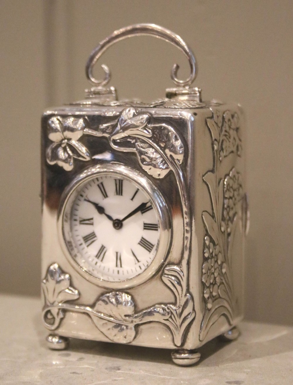 Miniature Silver Carriage Clock