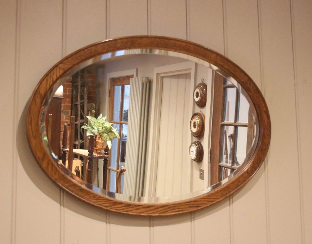 Oak Oval Wall Mirror