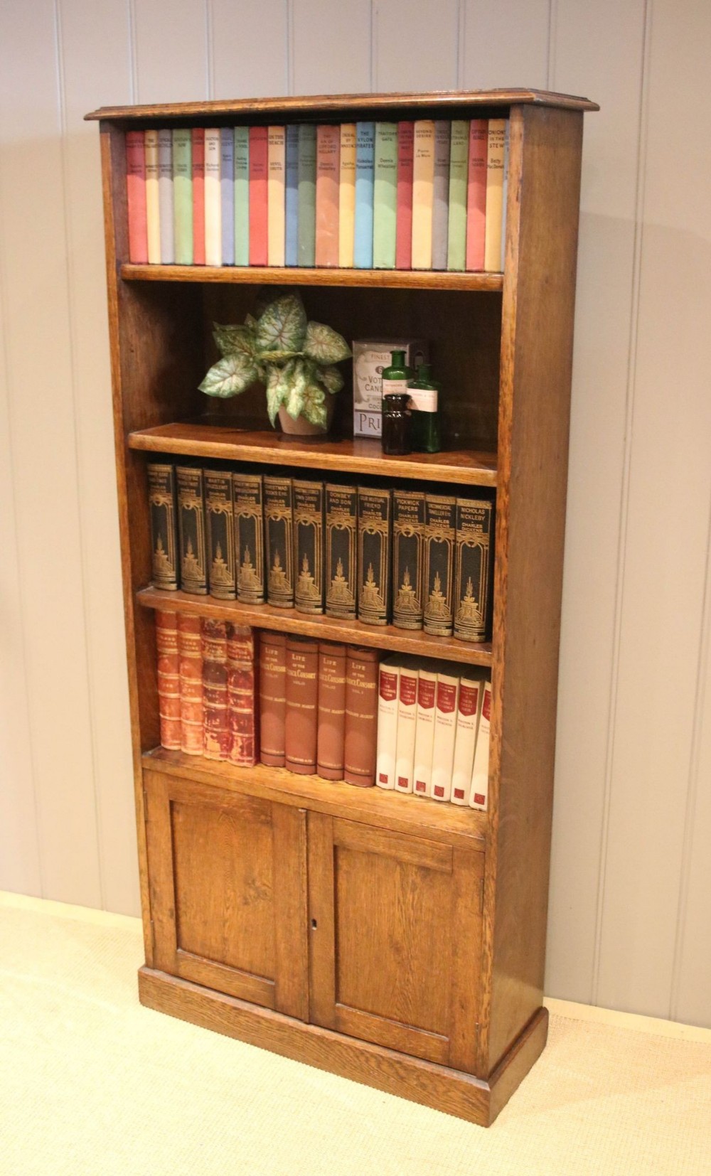 Small Oak Cabinet Bookcase